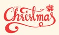 Merry Christmas text, Lettering design card template, Handwriting Alphabets. Hand Drawn Fonts.