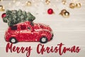 Merry christmas text, seasonal greetings card sign. christmas pr Royalty Free Stock Photo