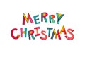 Merry Christmas text. Typography for card, poster, invitation or