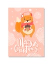 Merry Christmas with Title Vector Illustration