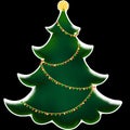 Merry Christmas tree art Illustration