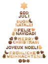 Merry Christmas Tree Different Languages