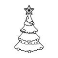 Merry christmas tree icon Royalty Free Stock Photo
