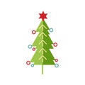 Merry Christmas tree icon Royalty Free Stock Photo