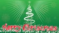 Merry Christmas Christmas trees decorate doutside Green background Royalty Free Stock Photo