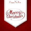 Merry Christmas typographic greeting card