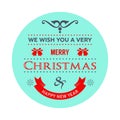 merry Christmas Typography design1 Royalty Free Stock Photo