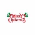 Merry christmas Typography lettering design text Royalty Free Stock Photo