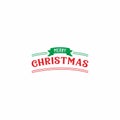 Merry christmas Typography lettering design text Royalty Free Stock Photo