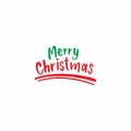 Merry christmas Typography lettering design text Royalty Free Stock Photo