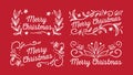 Merry Christmas Typography set