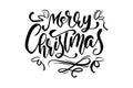 Merry Christmas vector Calligraphic Lettering text for design greeting cards. Royalty Free Stock Photo