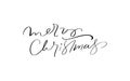 Merry Christmas vector Calligraphic text. Lettering design card template. Creative typography for Holiday Greeting Gift Poster. Royalty Free Stock Photo