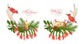 Merry Christmas vector greeting card Royalty Free Stock Photo