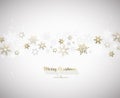 Merry Christmas vector illustration with many snowflakes on light background Royalty Free Stock Photo