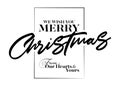 Merry Christmas Vector Inscription. Greeting Card.