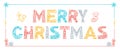 Merry Christmas vector outline typography