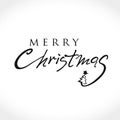 Merry Christmas Vector Text Background. Hand drawn inscription
