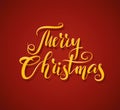 Merry Christmas vector text Calligraphic Lettering design card template Creative typography Royalty Free Stock Photo