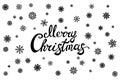 Merry Christmas vector text Calligraphic Lettering design card template. Creative typography for Holiday Greeting Gift Poster. Fon Royalty Free Stock Photo