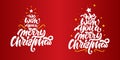 Merry Christmas vector text Calligraphic Lettering design card template Royalty Free Stock Photo