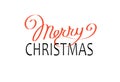 Merry Christmas vector text Calligraphic Lettering design card template. Royalty Free Stock Photo