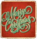 MERRY CHRISTMAS vintage card (vector)