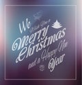 Merry Christmas Vintage retro typo background f