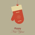 Merry Christmas Vintage Retro Typography Lettering Design Greeting Card on simple background. Royalty Free Stock Photo