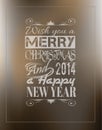 2014 Merry Christmas Vintage typo background