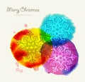 Merry Christmas watercolor greeting card Royalty Free Stock Photo