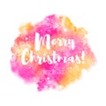 Merry Christmas watercolor vector greeting card Royalty Free Stock Photo