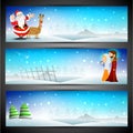 Merry Christmas website header or banner set.