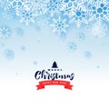 merry christmas winter snowflakes nice greeting card design