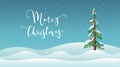 Merry Christmas wishes flat vector banner template Royalty Free Stock Photo