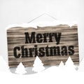 Merry Christmas Wood Board Winter Design Royalty Free Stock Photo