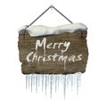 Merry Christmas wood sign Royalty Free Stock Photo