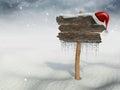 Merry Christmas wood sign Royalty Free Stock Photo