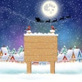 Merry Christmas Wooden Sign Royalty Free Stock Photo