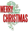 Merry Christmas Word Cloud Royalty Free Stock Photo