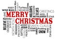 Merry Christmas word cloud concept Royalty Free Stock Photo