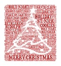 Merry Christmas - Word cloud illustration Royalty Free Stock Photo