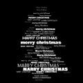 merry christmas word cloud. word cloud use for banner, painting, motivation, web-page, website background, t-shirt & shirt Royalty Free Stock Photo