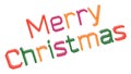 Merry Christmas Word 3D Rendered Text With Simple Font Illustration Colored With Tetrad Colors 6 Degrees