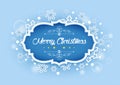 Merry Christmas Word in Winter Background