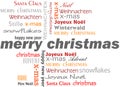 Merry Christmas words Royalty Free Stock Photo