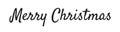 Merry Christmas words black and white phrase vector Royalty Free Stock Photo