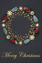 Merry Christmas Wreath Abstract Decoration