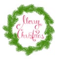 Merry Christmas wreath Royalty Free Stock Photo