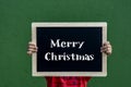 Merry Christmas written blackboard